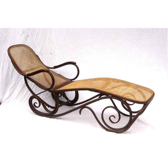Black Bentwood Reclining Daybed from Gebrüder Thonet,1890s For Sale - Image 8 of 18