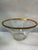 Beautiful punch bowl with 8 cups. Has a Hollywood Regency look with the simple gold band. Similar to Dorothy Thorpe...