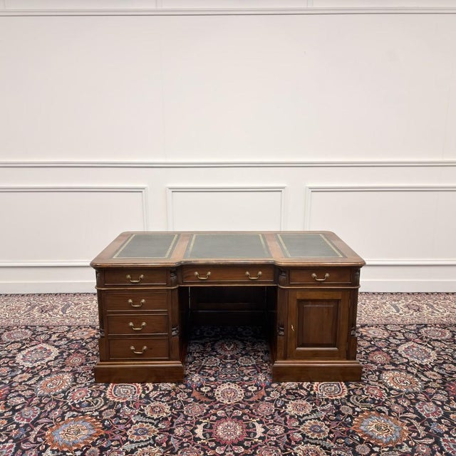English Chesterfield Desk with Backboard For Sale - Image 4 of 18