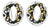 Late 20th Century Pair of 14K White Gold Champagne Diamond O Earrings Estate For Sale