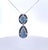 Double Drop Moonstone Pendant W/Diamonds and Sapphires 18k For Sale In Los Angeles - Image 6 of 10