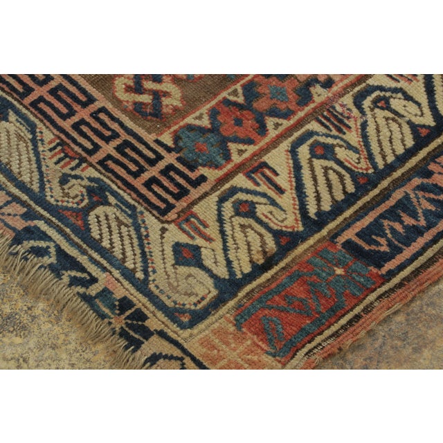 Late 18th Century Antique Zeichour Rug With Colorful Geometric and Pictorial Motifs - Rug & Kilim For Sale - Image 5 of 7