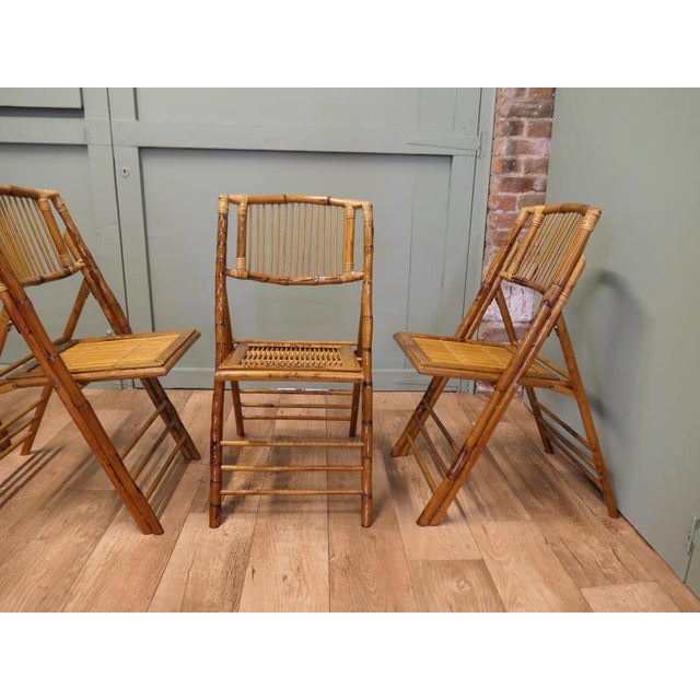 1970s Large Bamboo Plantation Dining Chairs, 1970, Set of 10 For Sale - Image 5 of 8
