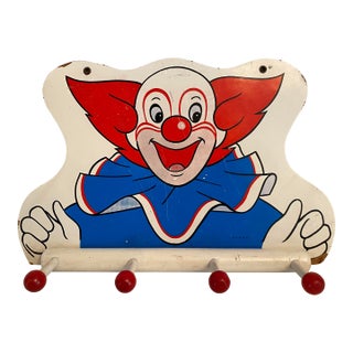 Bozo the Clown Child’s Coat Rack 1960s Copyright Larry Harmon Picture Corp. For Sale