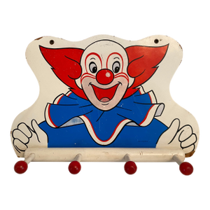 Bozo the Clown Child’s Coat Rack 1960s Copyright Larry Harmon Picture Corp.