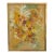 Late 20th Century Mid-Century Modern Abstract Floral Mixed Media Collage Painting by Sylvia Knopping — Framed For Sale