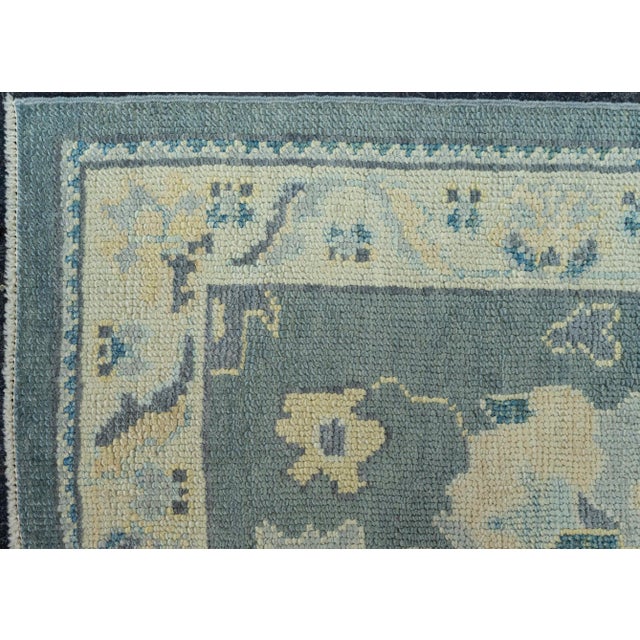 Early 21st Century Turkish Oushak Rug 2'10"x 6'2" #19174 For Sale - Image 5 of 8