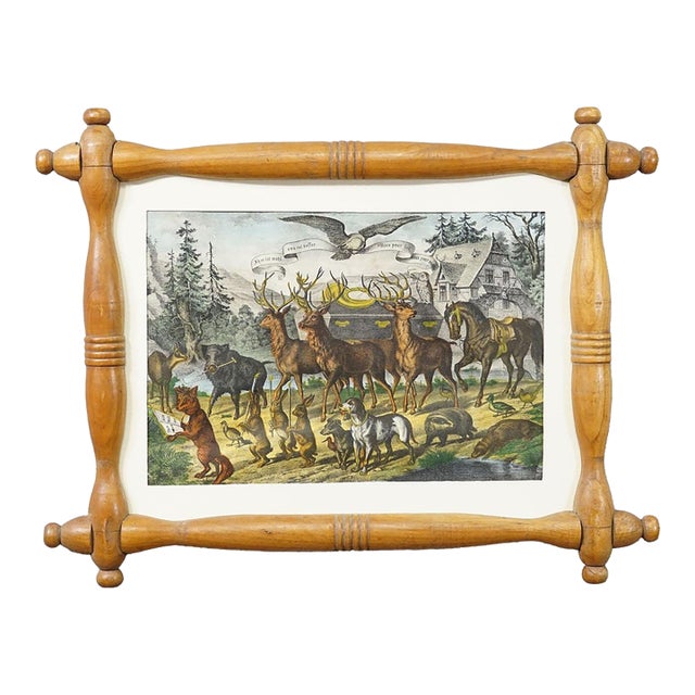 Antique Print 'The Hunters Funeral', Germany Late 19th Century For Sale