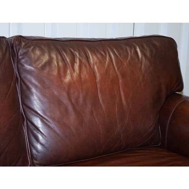 Animal Skin Vintage Brown Leather 2-to-3-Seater Sofa from Multiyork For Sale - Image 7 of 18
