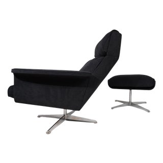 Siesta 62 Lounge Chair with Ottoman by Jacques Brule for Kaufeld, 1960s, Set of 2 For Sale