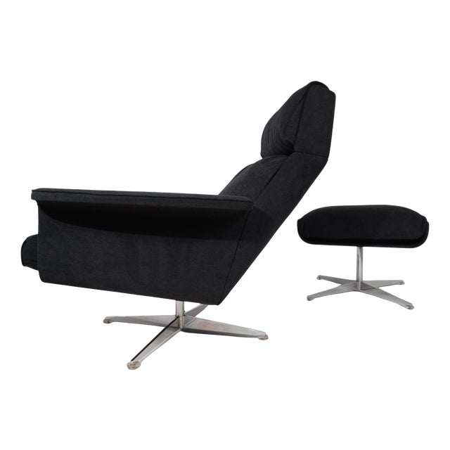 Siesta 62 Lounge Chair with Ottoman by Jacques Brule for Kaufeld, 1960s, Set of 2 For Sale