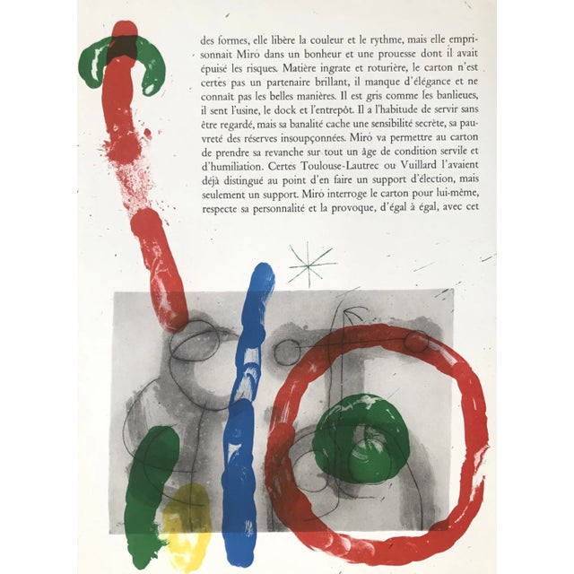 Joan Miro Original Lithograph Dm15151 Derriere Le Miroir 1965 For Sale