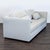 This Room & Board 3-seat sofa features a clean, modern design with straight arms and light gray fabric. It includes two...