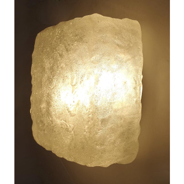 Vintage Brutalist Glass Ceiling Light from Honsel For Sale - Image 14 of 16