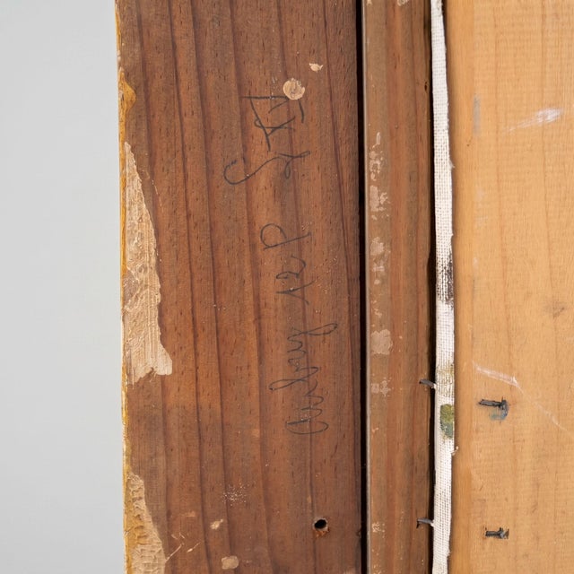 R. Aubry, Bouquet of Delphiniums and Campanulas, 1947, Oil on Canvas, Framed For Sale - Image 17 of 18