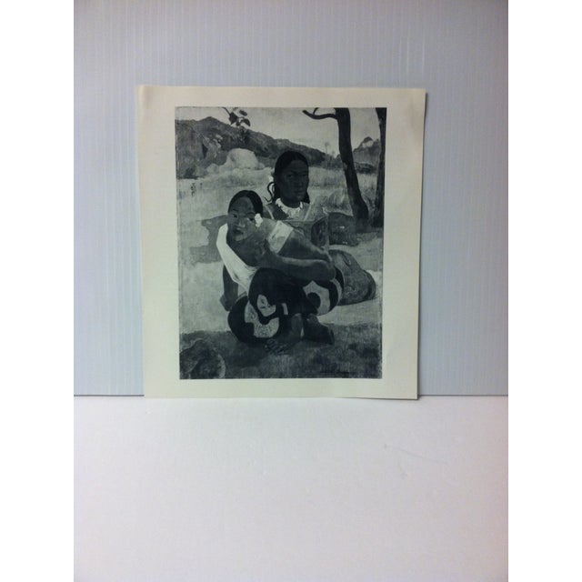Circa 1970 "When Will You Marry" Print of a Painting From a European Master by Paul Gauguin