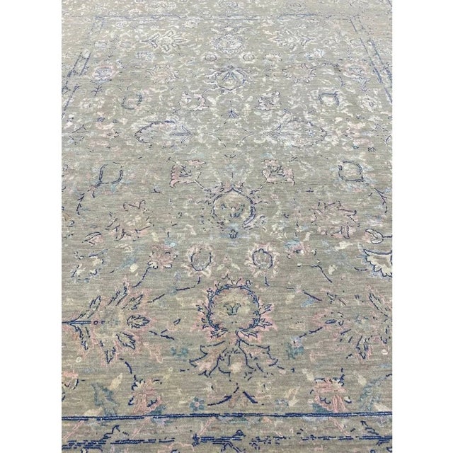 Gray 1990s Handwoven Transitional Area Rug 9x12 For Sale - Image 8 of 11