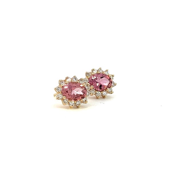Natural Finely Faceted Quality Tourmaline Diamond Earrings 14k Yellow Gold 1.94 TCW Certified $3,950 211193 Nothing says,...