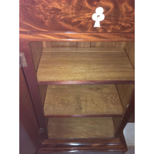 Antique Danish Trapezoidal Mahogany Cabinets with Drawer on Top, Set of 2 For Sale - Image 4 of 7