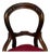 Antique Victorian Mahogany Balloon Back Parlor Chair With Red Velvet Upholstery For Sale