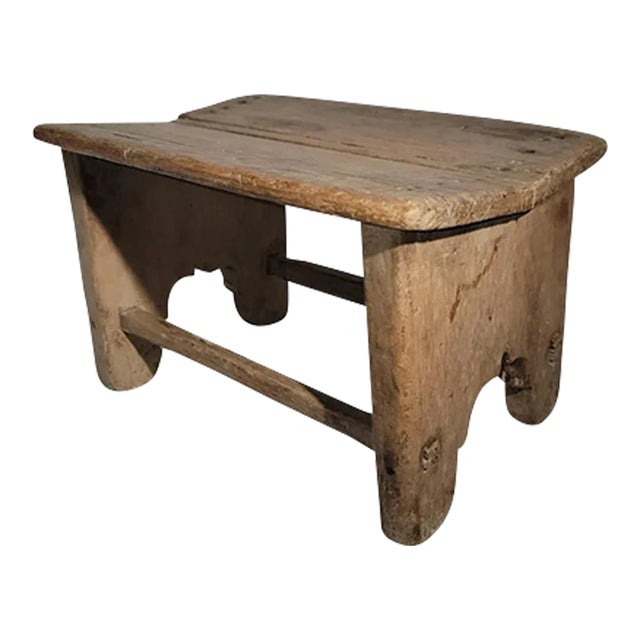 Early 19thc Pueblo Indian Foot Stool For Sale