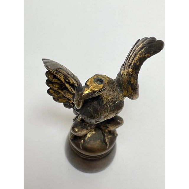 Bronze French 19th Century Gilt Bronze Eagle Bird Sculpture For Sale - Image 8 of 10