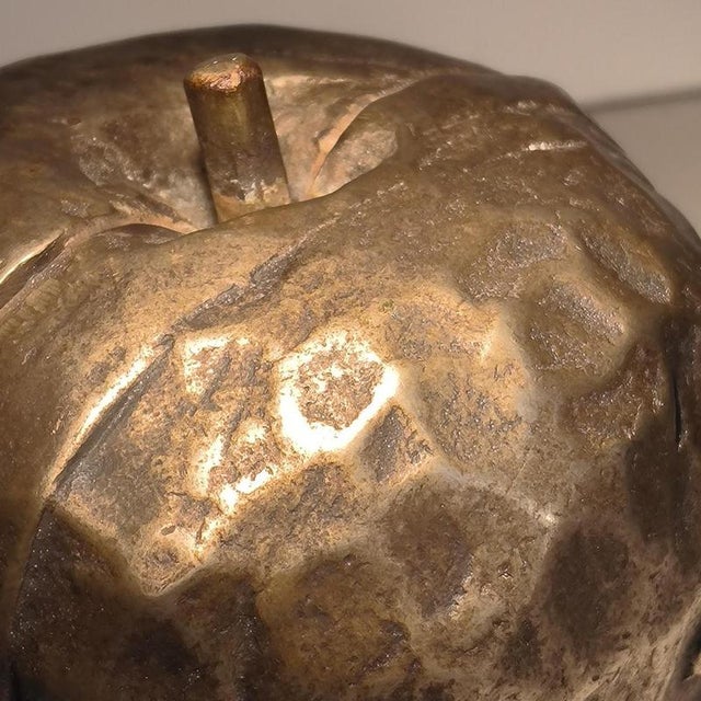 Late 20th Century A. Pisani, The Apple Sculpture, 1974, Bronze, Metal and Silver For Sale - Image 5 of 10