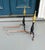 Federal Style Antique Andirons | Brass Urn Finials & Black Iron Fireplace Dogs | 18th–19th Century Style For Sale - Image 4 of 6