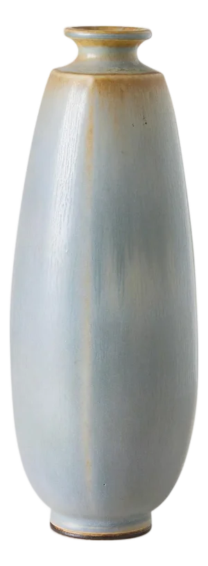 Pale Blue and Grey Stoneware Vase by Berndt Friberg