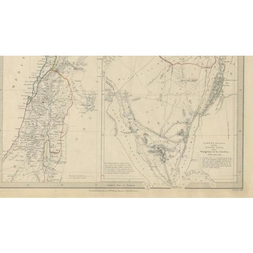 Map of Syria with Palestine, Jerusalem and Mount Sinai, 1843 For Sale - Image 4 of 9
