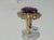 Contemporary Late 20th Century Stunning 8+ct Amethyst Set in 14k Yellow Gold Surrounded by Diamonds For Sale - Image 3 of 4