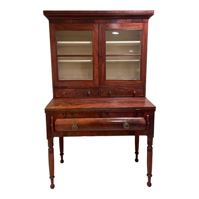 Federal 19th Century Secretary With Bookcase For Sale