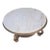 Vintage Portuguese Rosa Aurora Marble and Giltwood Round Coffee Table For Sale