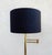 Mid-Century Swing-Arm Brass Floor Lamp with Black Velvet Shade, Germany, 1970s For Sale - Image 3 of 9