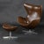 1974 Brown Leather Arne Jacobsen Fritz Hansen Egg Chair & Ottoman For Sale - Image 10 of 18