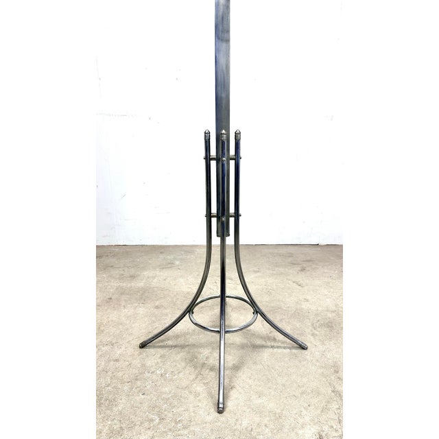Mid-Century Modern Early 20th Century Nickel Plated Deco / Industrial / Architectural Hat Coat Tree Rack For Sale - Image 3 of 12