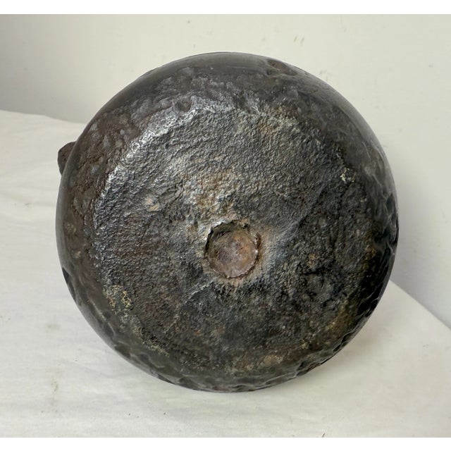 Rare Antique 1800's Japanese Meiji Tetsubin Seijudo Iron Tea Pot Kettle W/ Cover For Sale - Image 15 of 17