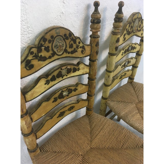Folk Art 1920s Folk Art Country Chairs - a Pair For Sale - Image 3 of 12
