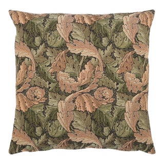 Acanthus Leaf Gold Tapestry Cushion With Feather Filler - 46x46cm (18"x18") For Sale