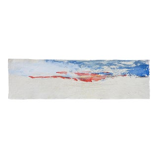 2006 George Turner Abstract Red White Blue Landscape Painting For Sale
