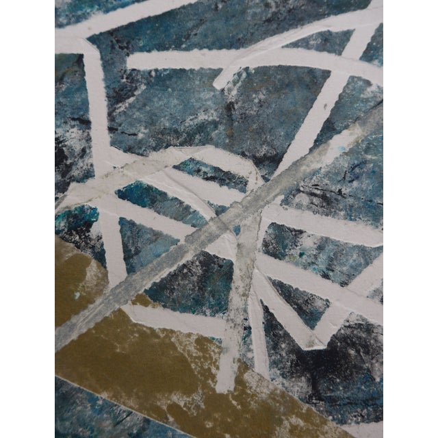 "Modern Architecture" Contemporary Geometric Abstract Monoprint Painting on Paper For Sale In Los Angeles - Image 6 of 8
