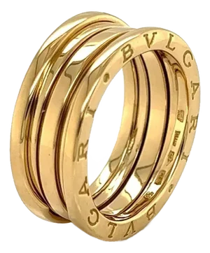 Bvlgari B.zero1 Three-Band Ring in 18k Yellow Gold - Size 8