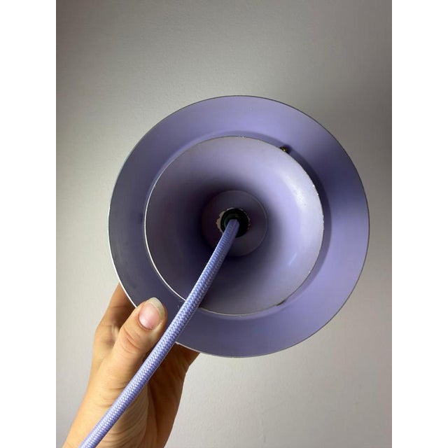 Silver, Black and Purple Trava Pendant Lamp by Carl Thore for Granhaga For Sale - Image 6 of 11