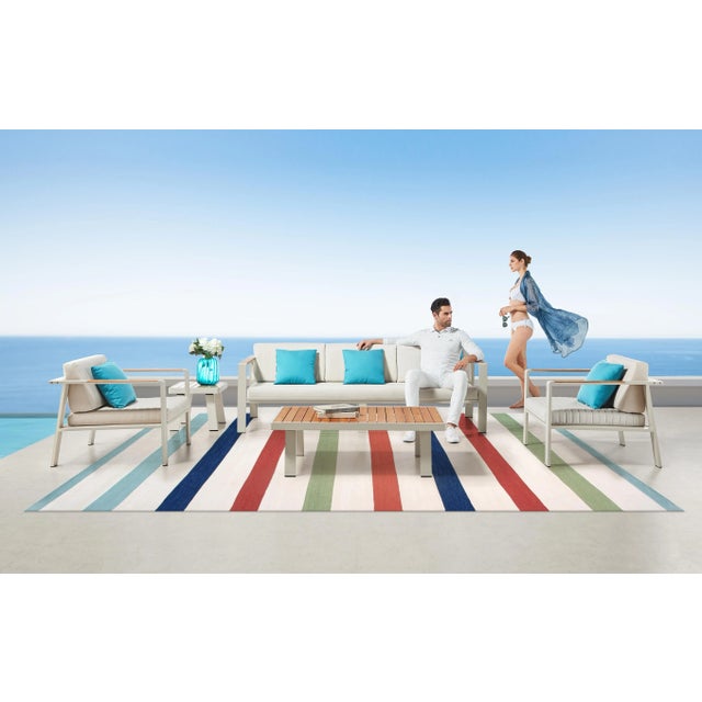 Ivory 2020s Pasargad Home Hampton Indoor/Outdoor Area Rug, 9' 9" X 13' 9", Ivory For Sale - Image 8 of 9