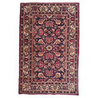 Antique Yazd Rug, 1890s For Sale