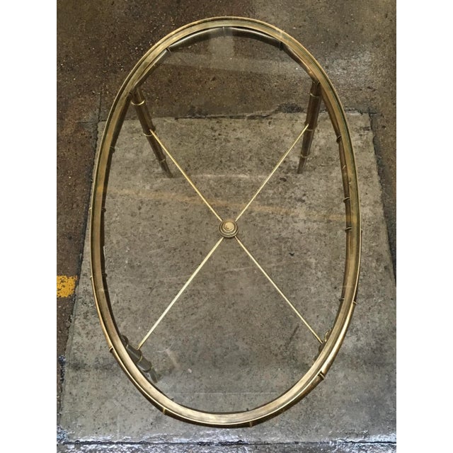 Metal Mastercraft Faux Bamboo Petite Coffee Table For Sale - Image 7 of 13
