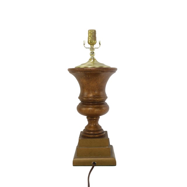 Auburn A Vintage Neoclassical Wooden Trophy-Shaped Table Lamp. For Sale - Image 8 of 8