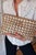 Authentic vintage Prada circa 2012 In mint vintage condition- no imperfections Cream and tan raffia Gold hardware Zipper...