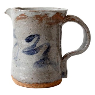 Vintage Handmade Studio Pottery Pitcher For Sale