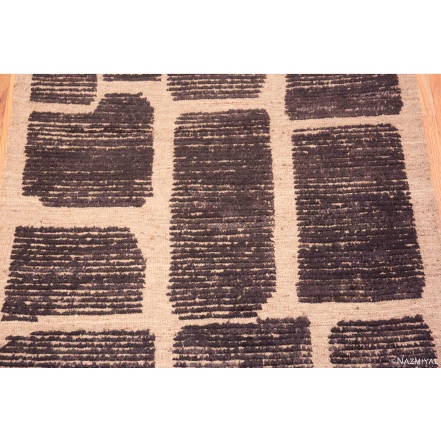 Nazmiyal Collection Tribal Primitive Geometric Block Design Modern Runner Rug For Sale - Image 4 of 8